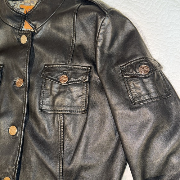 Tory Burch Black Leather Jacket - Picture 7 of 12